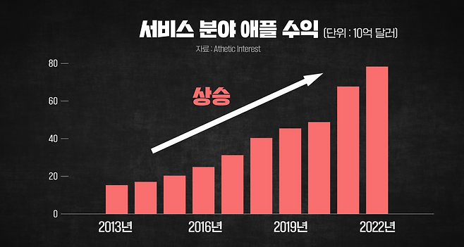 서비스 분야 애플 수익