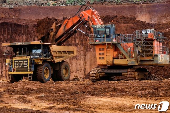 인도네시아 남술라웨시 소로와코에 있는 브라질 광산업체 베일의 니켈 광산. 23.03.29 ⓒ 로이터=뉴스1 ⓒ News1 김예슬 기자