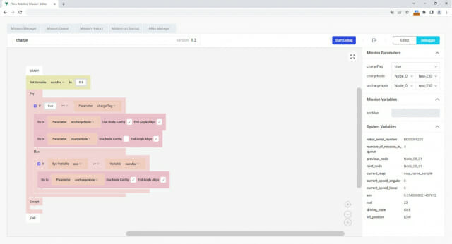 블록클리(Blockly) 방식의 GUI(Graphical User Interface) (사진=티라로보틱스)