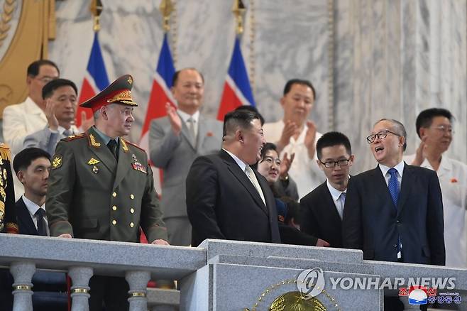 북한, '전승절 70주년' 야간 열병식 개최 (평양 조선중앙통신=연합뉴스) 북한이 '전승절'(6ㆍ25전쟁 정전협정기념일) 70주년인 지난 27일 저녁 평양 김일성광장에서 열병식을 개최했다고 조선중앙통신이 28일 보도했다. 2023.7.28 
    [국내에서만 사용가능. 재배포 금지. For Use Only in the Republic of Korea. No Redistribution] nkphoto@yna.co.kr