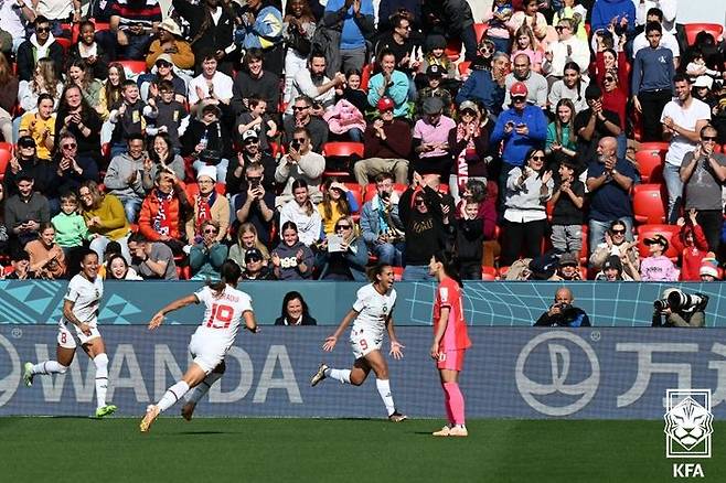 모로코전에서도 패한 여자축구대표팀. ⓒ KFA