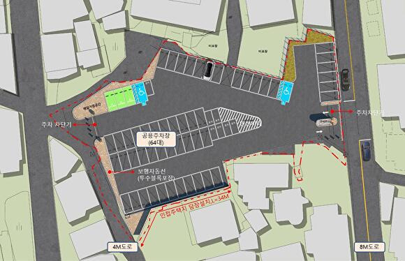 중앙시장 공영주차장 배치도 [사진=진천군청]