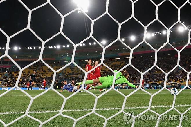 미야자와의 선제골 장면 [AFP=연합뉴스]