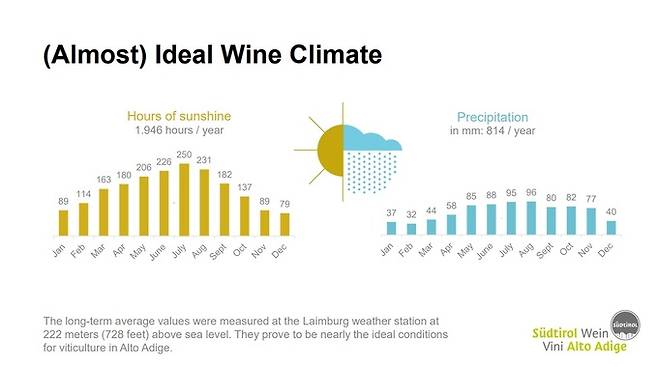 알토 아디제 일조량.&nbsp;알토아디제와인협회