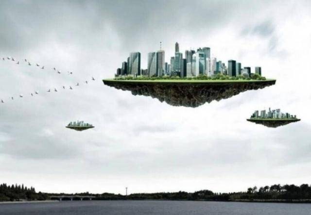 국내 연구진의 초전도체 개발로 서울 한강 세빛둥둥섬 등이 공중에 떠 다니는 상상 조감도. 온라인 커뮤니티 캡처