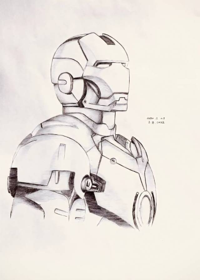 최승빈이 그린 아이언맨.