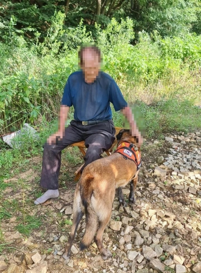 실종 노인 발견한 ‘태공’ 사진 제공=경기도북부소방재난본부