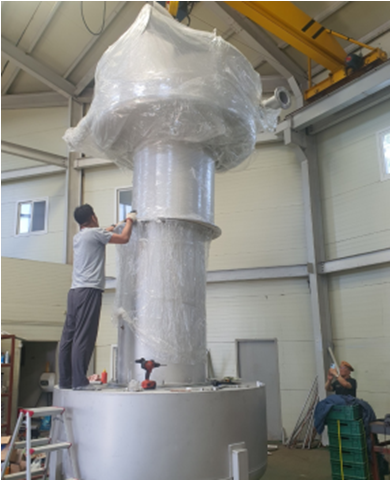 신안리튬의 리튬 이온 성분 분리 기계 모습.