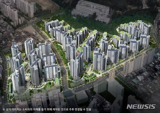 [서울=뉴시스] 서울 동대문구 이문동 이문1구역을 재개발하는 '래미안 라그란데' 조감도. (사진=삼성물산 건설부문 제공)