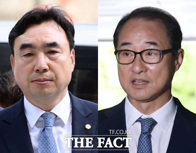 '더불어민주당 전당대회 돈봉투 의혹'의 핵심 인물인 무소속 윤관석 의원이 구속됐다. 같은 혐의를 받는 이성만 의원은 구속을 면했다. /이새롬 기자