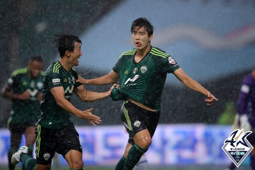 전북 데뷔골로 팀 승리 이끈 박재용 [한국프로축구연맹 제공. 재판매 및 DB 금지]