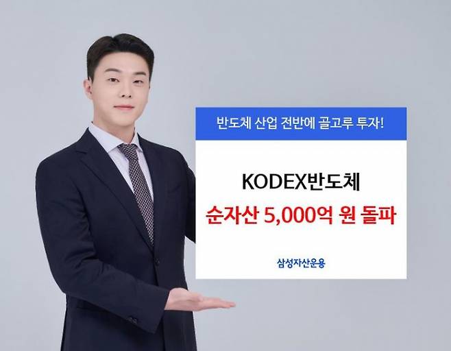 2차전지 이후 반도체 산업이 주목받으며 삼성자산운용의 KODEX 반도체 ETF가 순자산 5040억원을 돌파했다. /사진=삼성자산운용 제공