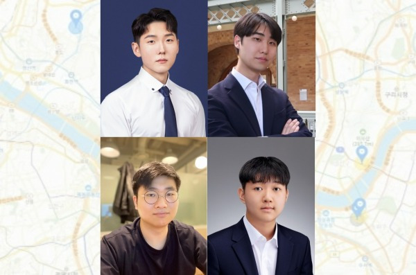 왼쪽 위부터 '살인 예고 알림' 사이트를 만든 시계방향으로 조용인, 이기혁, 안영민, 신은수 학생. /사진=01ab 제공