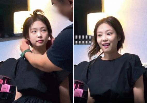 블랙핑크 멤버 제니가 '카이로프랙틱' 치료를 받고 놀라워하는 모습. /사진=유튜브 영상 캡처