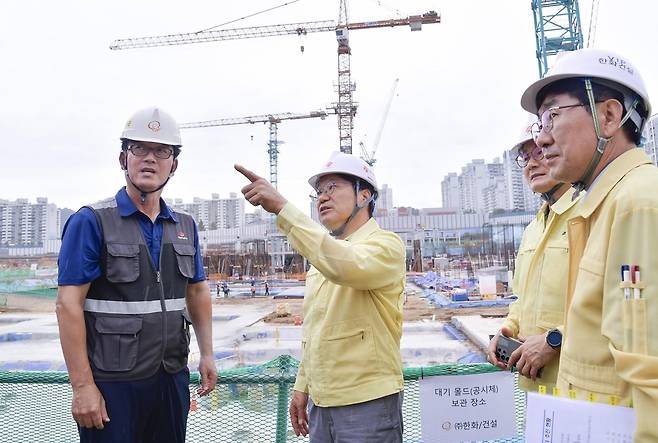 공사현장 점검 [광주시 제공. 재판매 및 DB 금지]