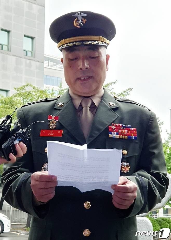 박정훈 전 해병대 수사단장(대령). 2023.8.11/뉴스1 ⓒ News1 박응진 기자