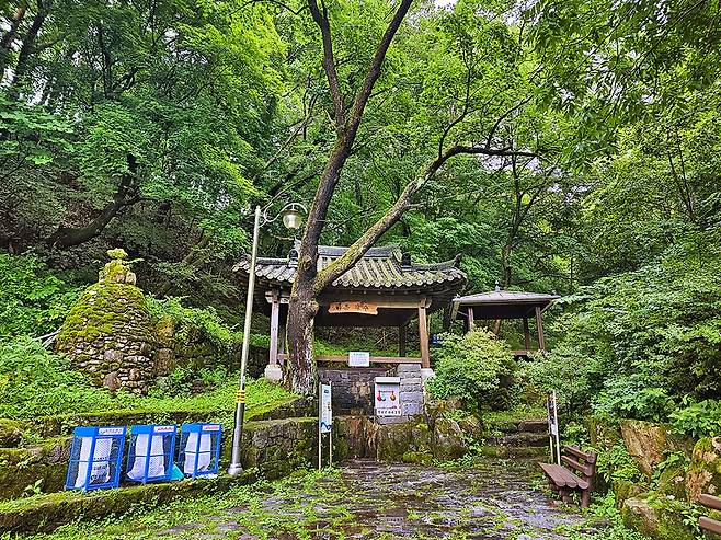 방동약수와 엄나무[사진/백승렬 기자]