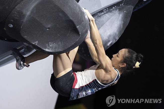 2023 IFSC 세계선수권대회 콤바인 종목에서 5위를 차지한 김자인 [EPA=연합뉴스]