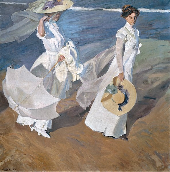 “자기야 예쁘게 그려줘. 늘 그랬듯이” 아내 클로틸데를 모델로 한 ‘바닷가 산책’. 1909년 작품.