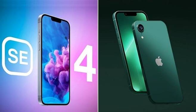 아이폰SE4 예상 렌더링 이미지. 사진=(왼)맥루머스, (오)폰 아레나