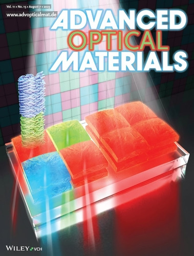 광학 전자 분야 국제 학술지인 '어드밴스드 옵티컬 머티리얼즈'의 후면 표지(back cover) 이미지