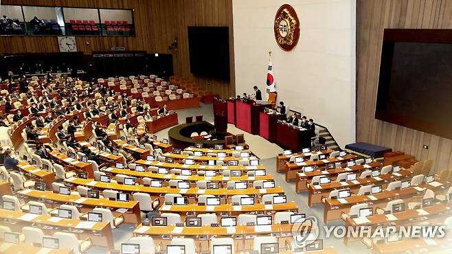 국회 본회의장 [연합뉴스TV 제공]