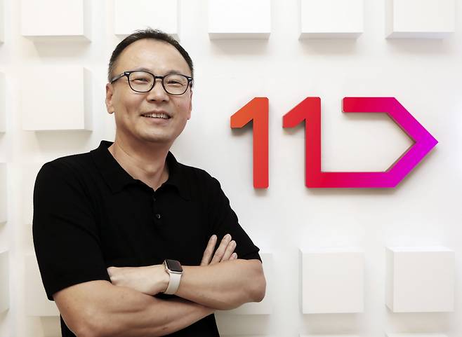 곽원태 11번가 COO(최고운영책임)가 서울 중구 11번가 본사에서 헤럴드경제와 인터뷰하기 전 촬영을 위해 포즈를 취하고 있다. [11번가 제공]