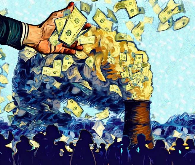 미국 상위 10% 부자가 전체 온실가스의 40% 배출 [Jared Starr 제공. 재판매 및 DB 금지]