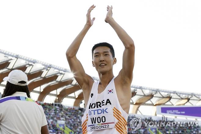 한국 최초 세계육상선수권 우승에 도전하는 우상혁 [EPA=연합뉴스 자료사진]