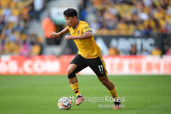 브라이턴과 2라운드에서 시즌 첫 골을 터뜨린 황희찬.(사진=게티이미지)