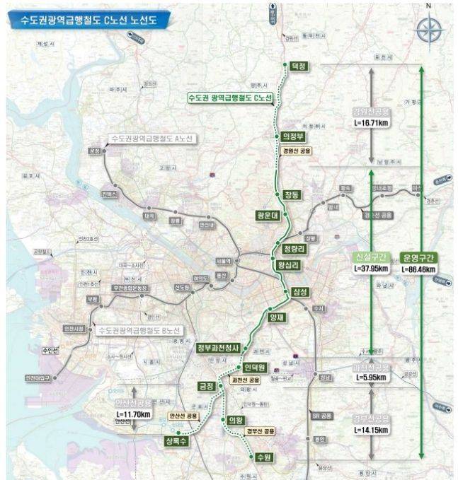 GTX-C 노선도.[자료=국토교통부]