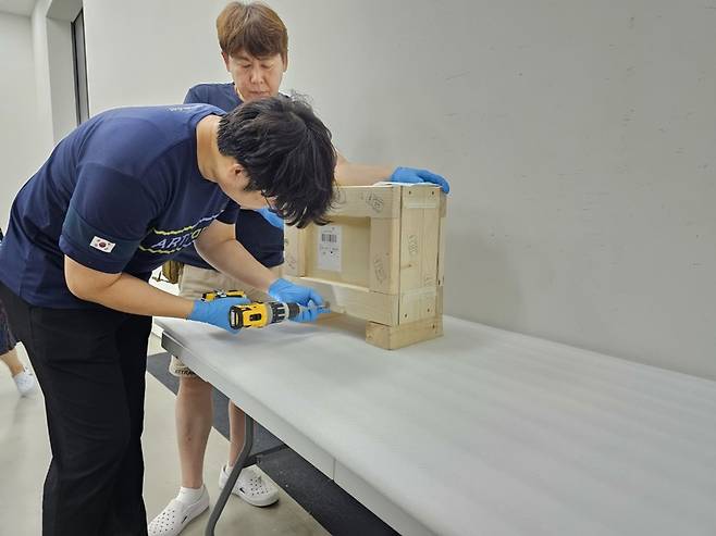한국에 도착한 장욱진의 '가족' [사진=국립현대미술관]