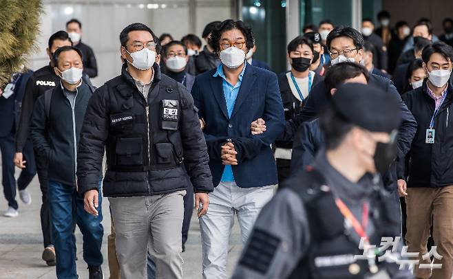 더불어민주당 이재명 대표의 '변호사비 대납 의혹' 핵심 인물인 김성태 전 쌍방울그룹 회장. 인천공항=황진환 기자