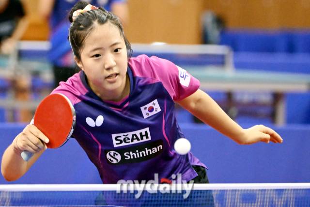 실전같은 훈련을 하고 있는 '빠약이' 신유빈.