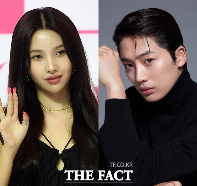 (여자)아이들 소연(왼쪽)과 방송인 문세훈이 백화점에서 목격된 사진 한 장으로 열애설에 휩싸였고, 양측 소속사가 부인하며 일단락됐다. /더팩트 DB, 초록뱀이앤엠