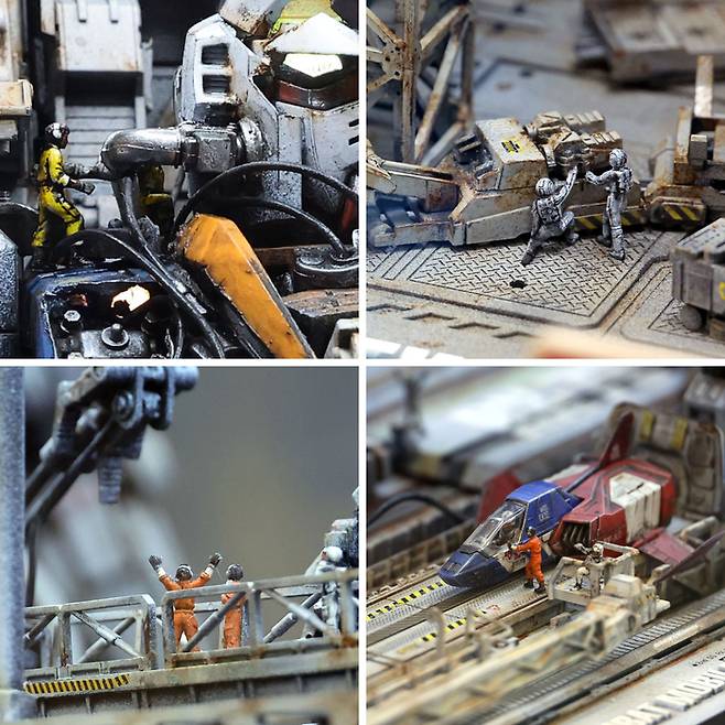 건담 디오라마의 디테일