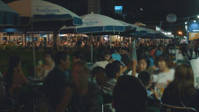 이달 중순 방문한 일본 맥주 축제 ‘삿포로 오도리 비어 가든’ 현장 이정아 기자