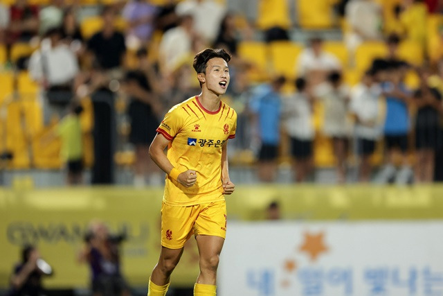 광주FC 엄지성. /사진=한국프로축구연맹 제공