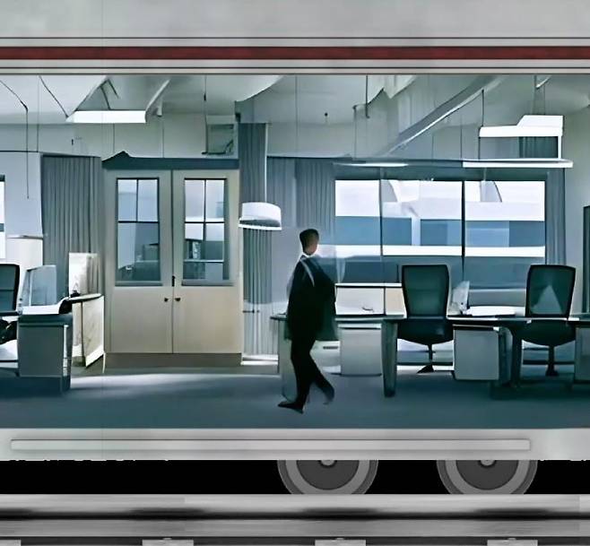 서울이라는 도시에서 생활하는 직장인의 일상적 모습을 보여주는 영상 장면.[KAIST 제공]