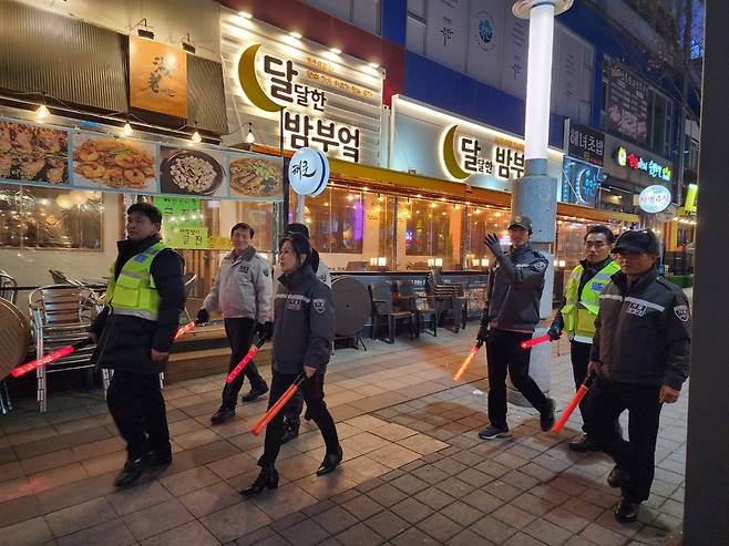 청주시 시민안전 예방 순찰.(시제공)