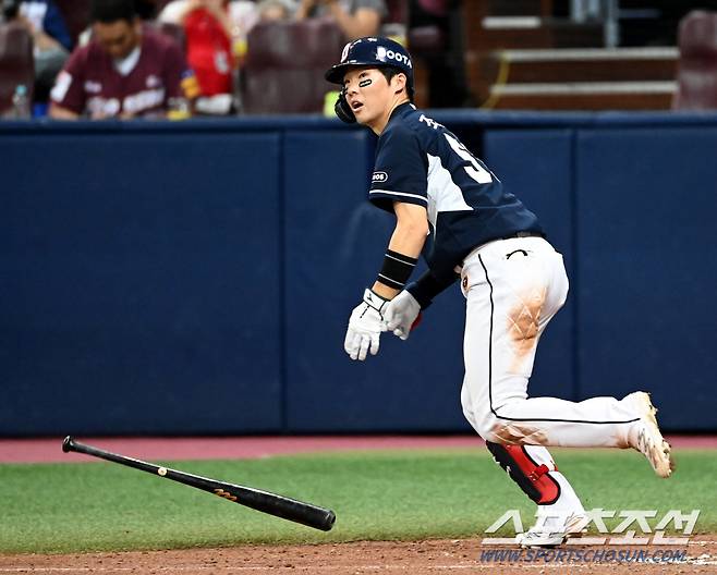 2023 KBO 리그 두산 베어스와 키움 히어로즈의 경기가 24일 고척스카이돔에서 열렸다. 두산 조수행. 고척=허상욱 기자wook@sportschosun.com/2023.08.24/