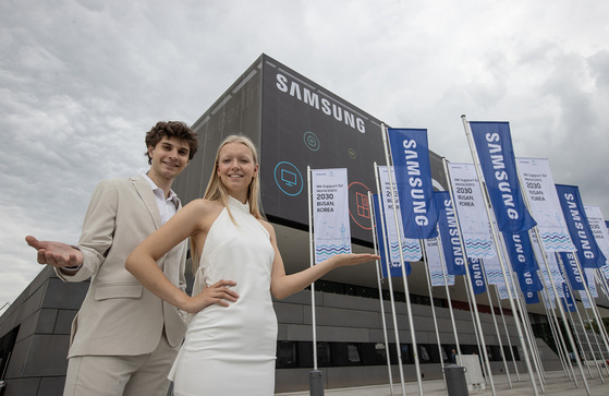 Samsung Electronics promotes Korea’s bid to host the 2030 World Expo in Busan at the IFA 2023, the world’s largest consumer electronics and home appliances trade show which runs in Berlin from Sept. 1 to Sept. 5. [SAMSUNG ELECTRONICS]