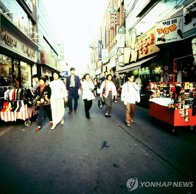 1994년 당시 울산 중심가인 성남동 일대 모습 [연합뉴스 자료사진]