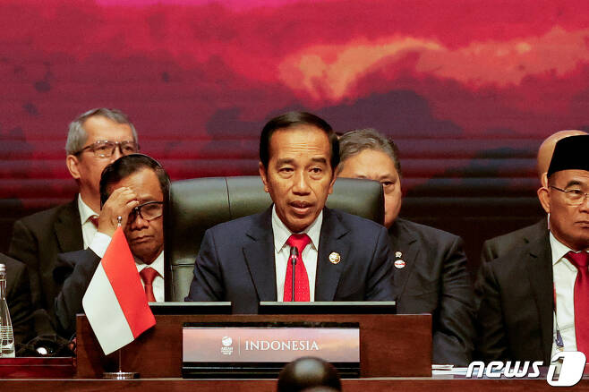 인도네시아의 조코 위도도 대통령이 5일(현지시간) 아세안(ASEAN·동남아시아국가연합) 정상회의 개막식에 참석했다. 2023.09.05. ⓒ 로이터=뉴스1 ⓒ News1 정윤영 기자