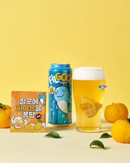 오비맥주 뀼백 ‘유자하이볼 맛’ [오비맥주 제공]