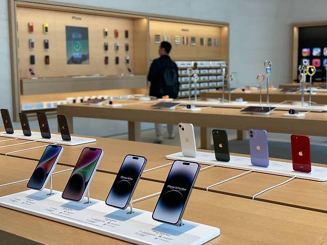 애플스토어 강남점. 사진=조아라 기자