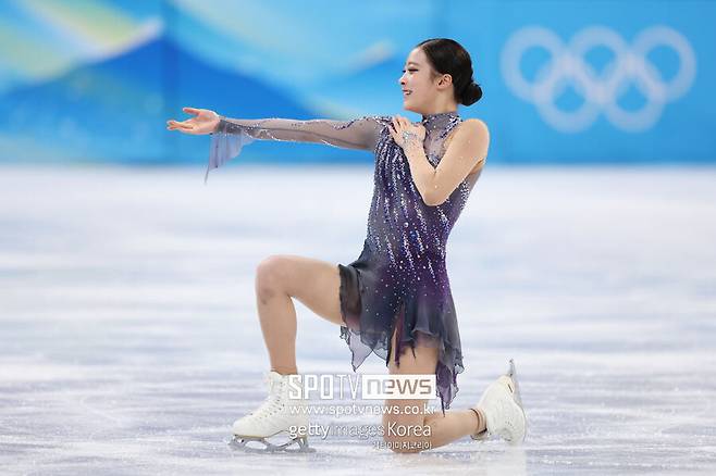 ▲ 2022 베이징 동계 올림픽 피겨 여자 싱글 쇼트프로그램에서 연기를 선보이는 유영