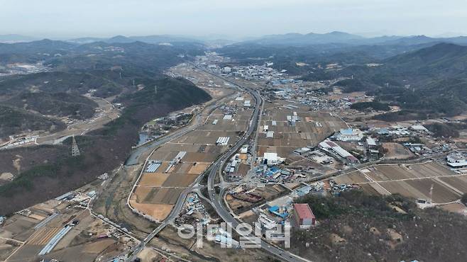 시스템반도체 클러스터 국가첨단산업단지 후보지로 지정된 용인특례시 처인구 이동읍과 남사읍 일대 전경.(사진=용인시)