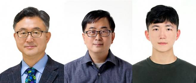 (왼쪽부터) 이광희 교수, 김희주 교수, 이산성 박사과정생