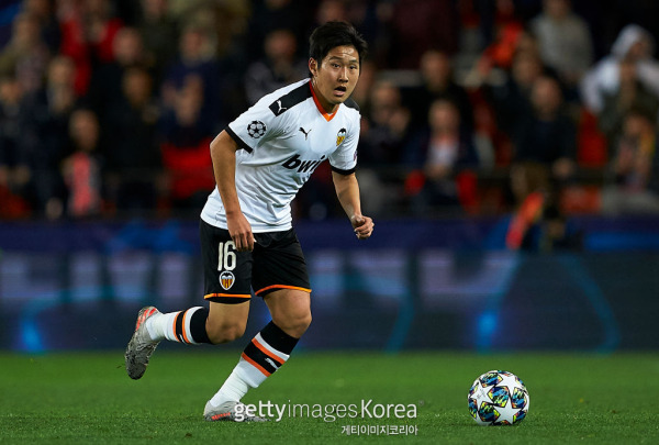 지난 2019년 발렌시아 소속으로 UEFA 챔피언스리그에 출전했던 이강인. 사진=게티이미지